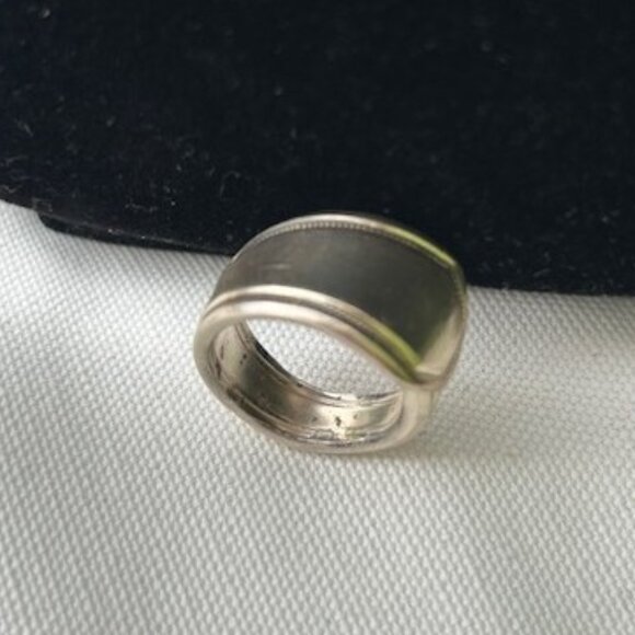 Sterling Silver SPOON RING Art Deco - Picture 10 of 12